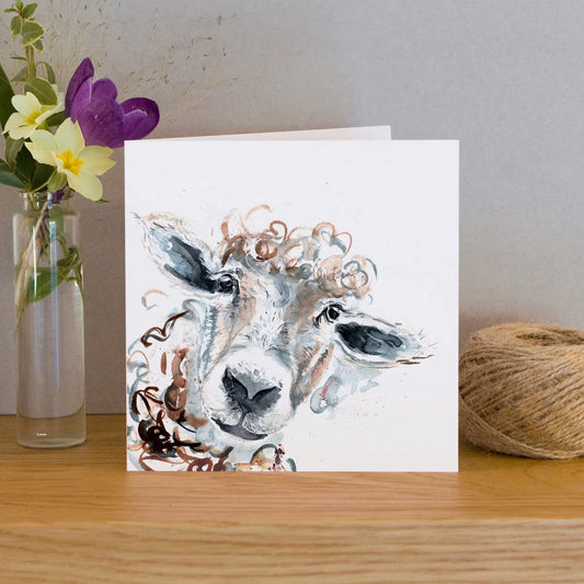 Watercolor Sheep Greeting Card