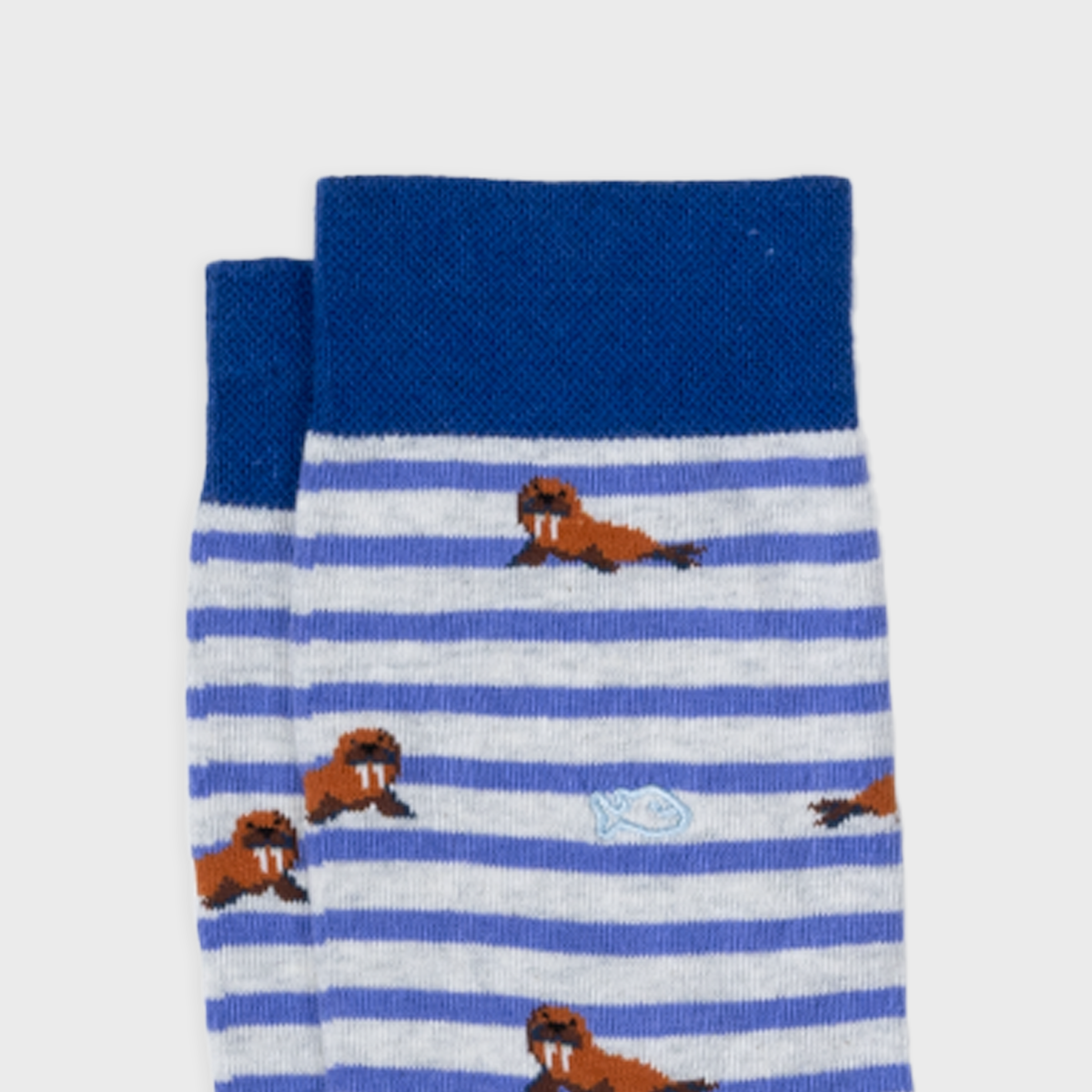 Combed Cotton Animal Socks - Walrus