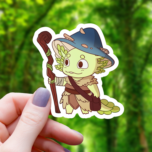 Axolotl Druid RPG Sticker