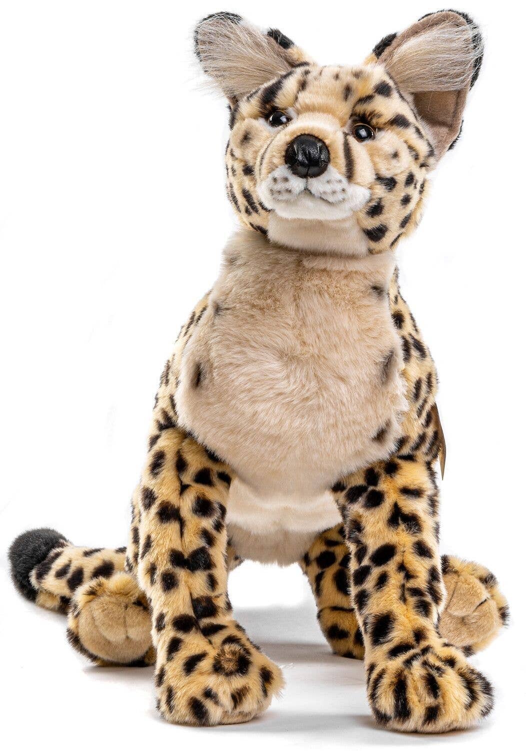 Lying savannah cat plush toy