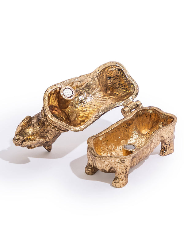 Golden Scottish Terrier Trinket Box