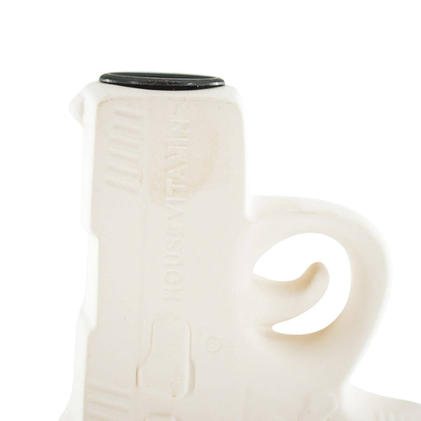 Candlestick - Pistol - Ceramic - Sand - 12x5x12cm