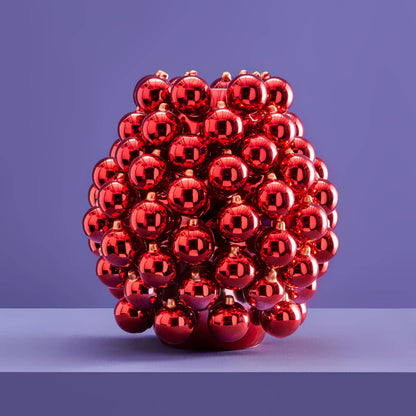 Christmas Ball Vase, Red