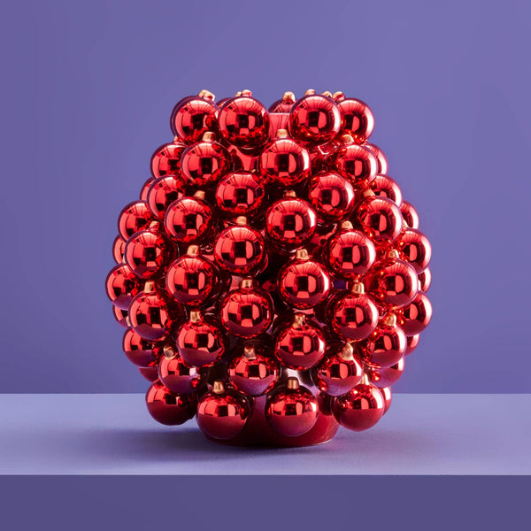 Christmas Ball Vase, Red