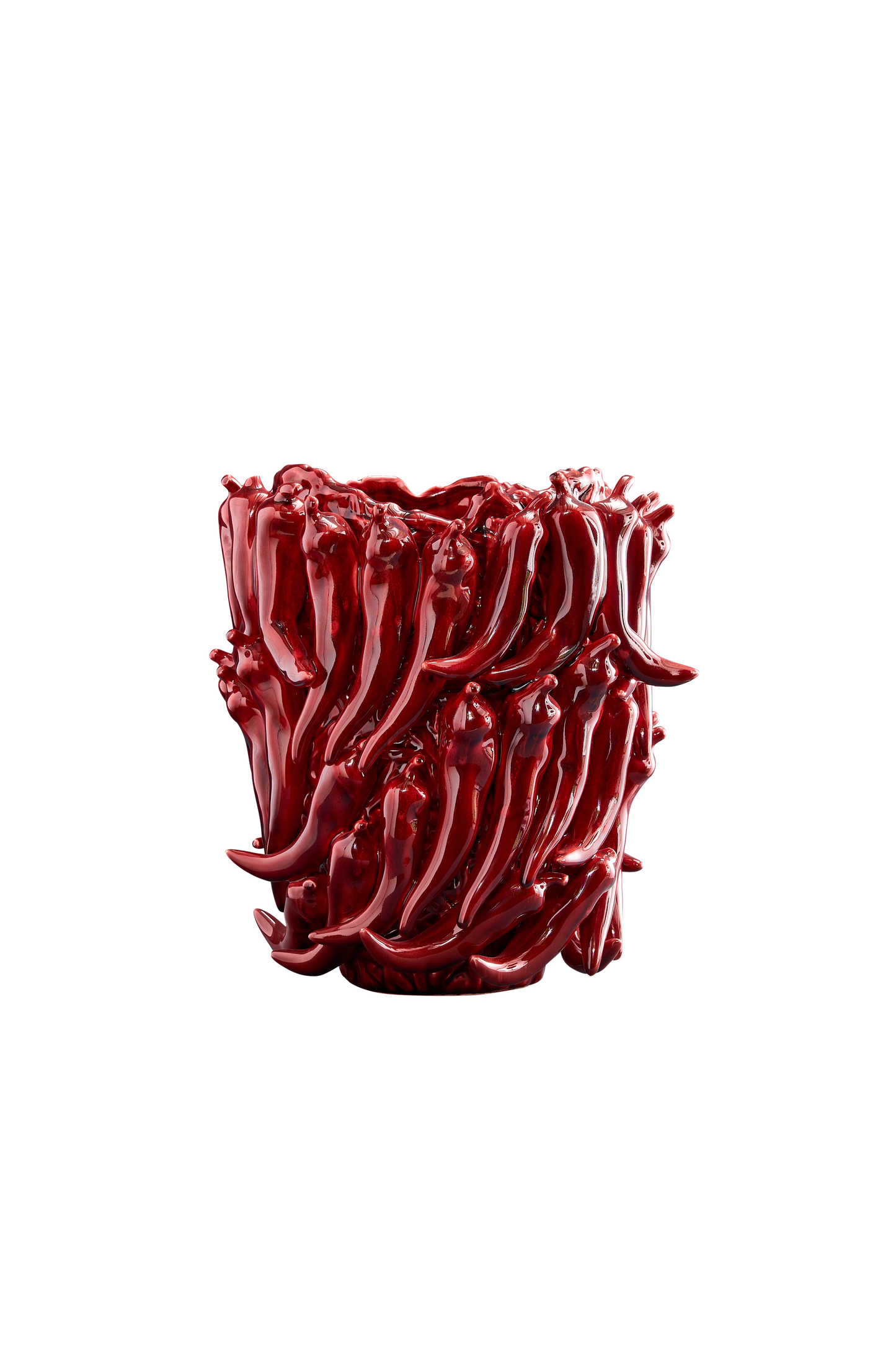 Chili vase, burgundy