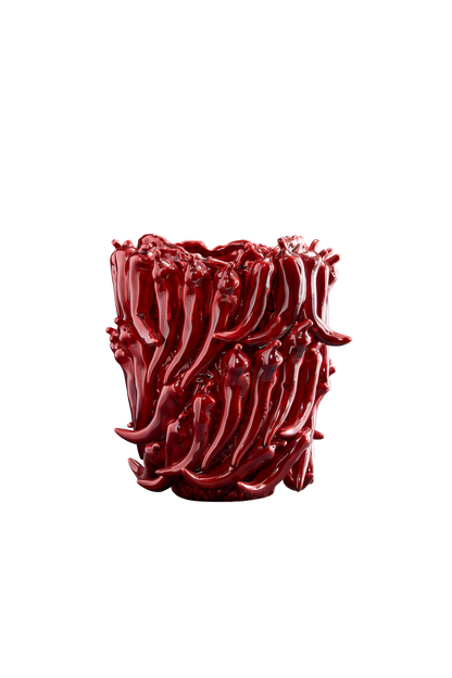 Chili vase, burgundy