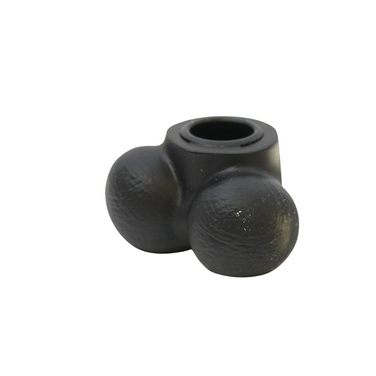 Candle holder - Scrotum - Polyresin - Black - 7.5x5.5x4cm