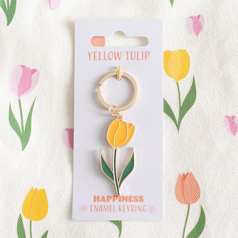 Yellow Tulip Keychain