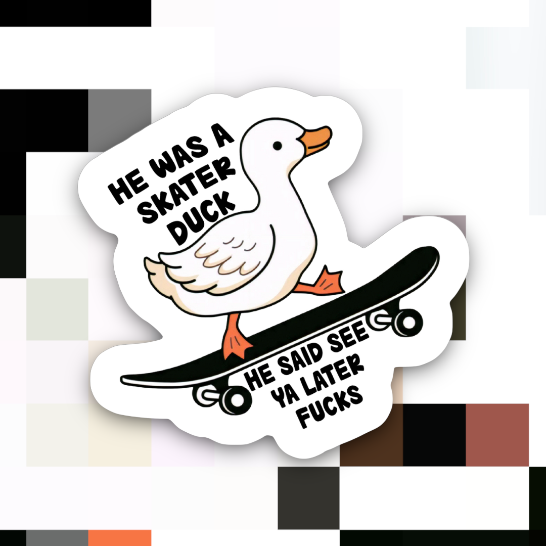 Autocollant Canard "Skater Duck"