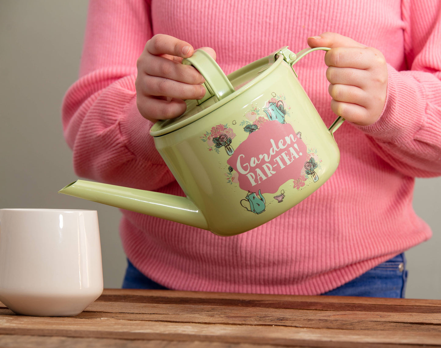 "Garden Par-Tea" Pewter Watering Can Teapot - Gifts for Gardeners