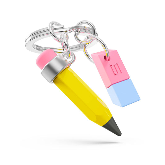 Pencil & Eraser Keychain