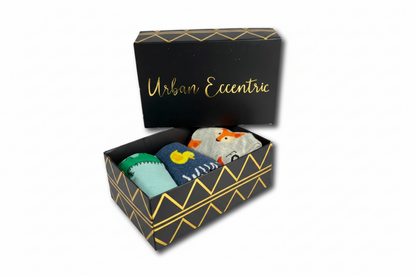 Coffret Chaussettes Animaux - Canard, Renard et Dinosaure