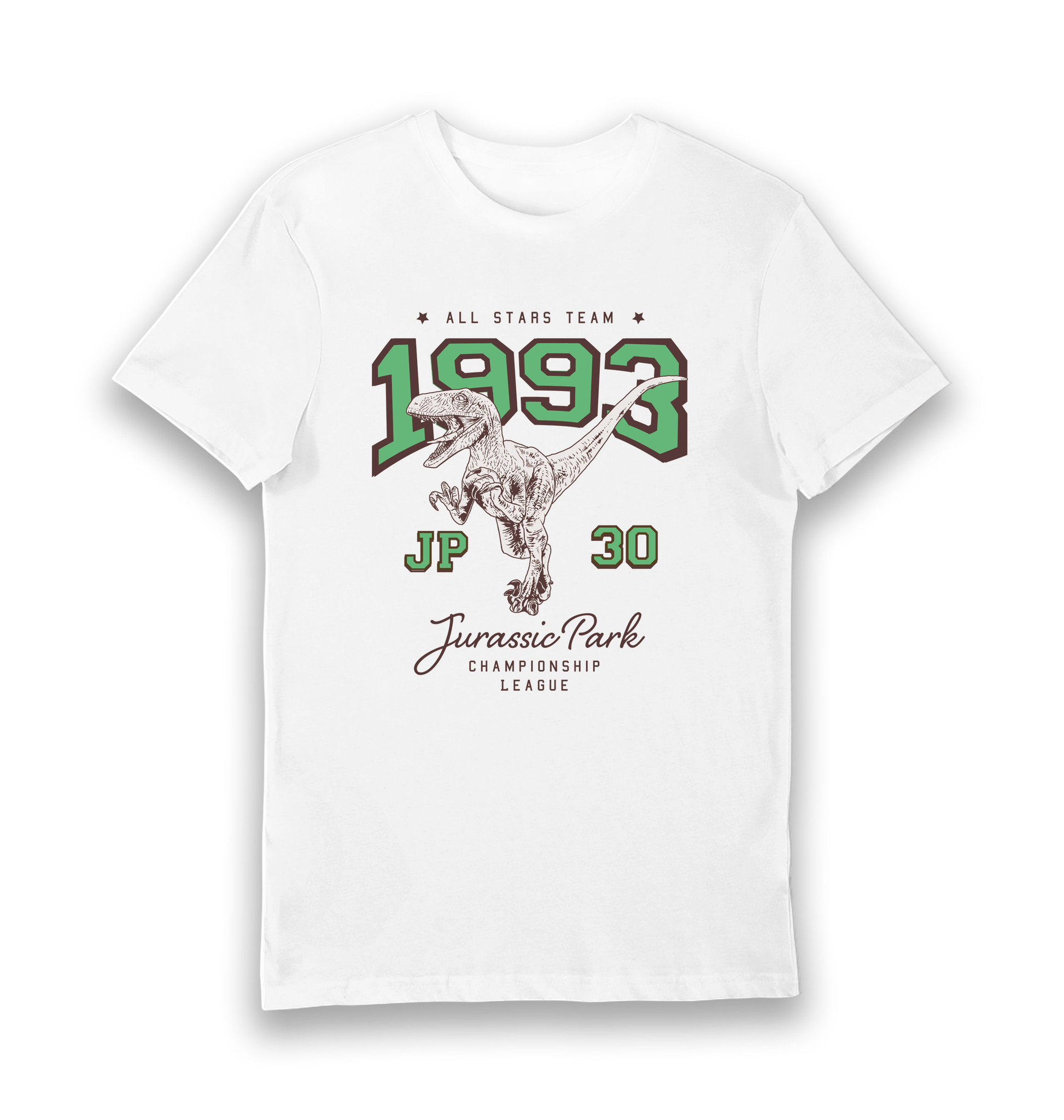 T-shirt adulte Jurassic Park 1993 Varsity League