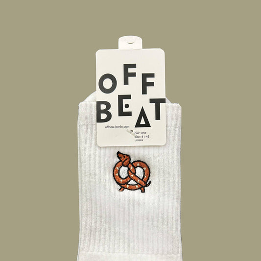 Embroidered Dachshund Pretzel Socks "Brezeldackel"
