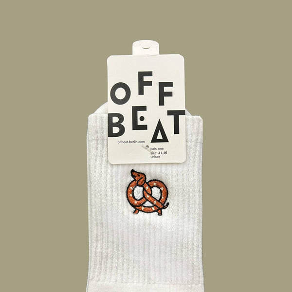 Embroidered Dachshund Pretzel Socks "Brezeldackel"