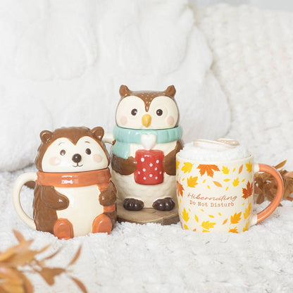 Mug with lid Oliver the owl