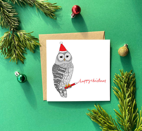 Carte de Vœux Hibou