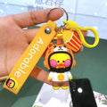 Portachiavi papera con casco da moto a forma di tigre