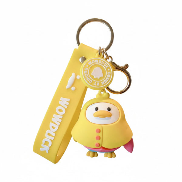 Porte Clés Canard Ciré Jaune