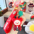 Ladybug-Costume Bear Keychain