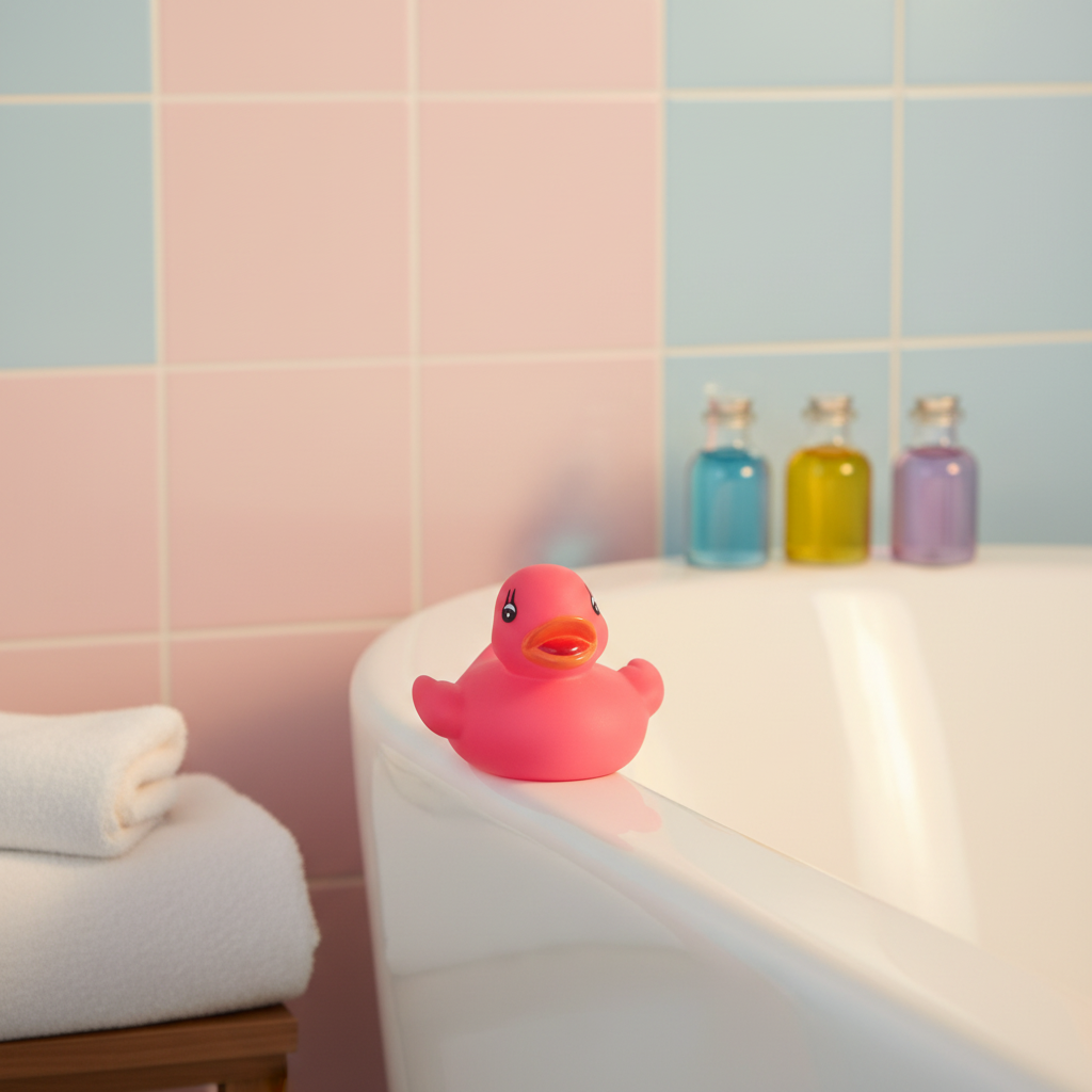 Petit Canard de Bain Rose