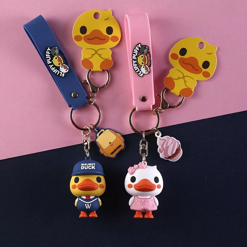 Porte Clés Canard Fille Rose