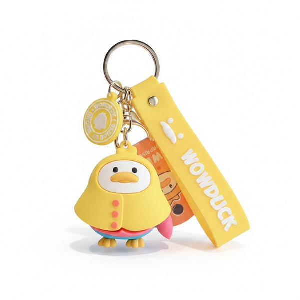 Porte Clés Canard Ciré Jaune