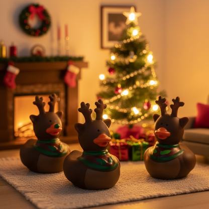 Mini Canard Renne de Noël