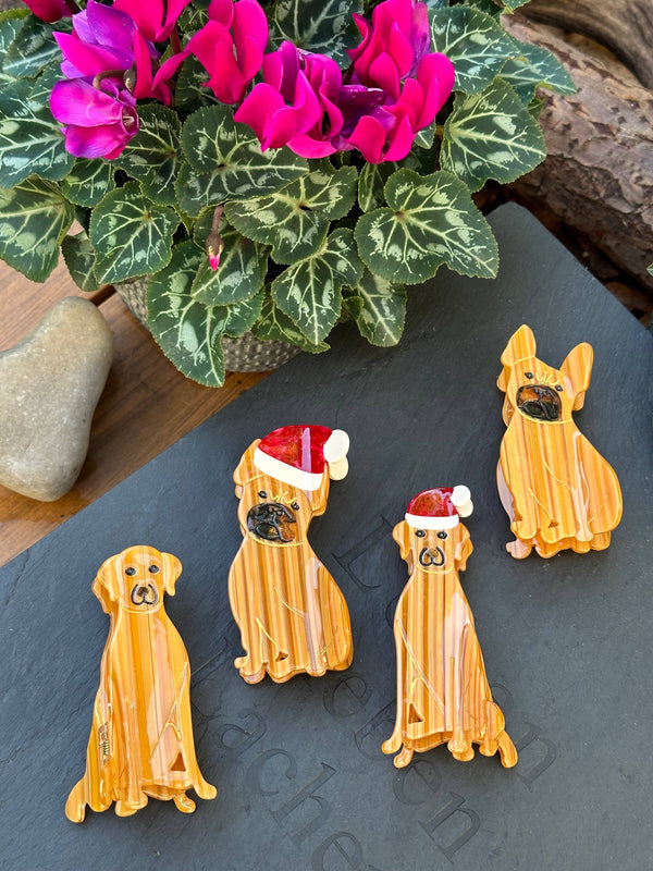 Christmas Labrador Hair Clip