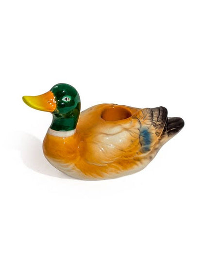 Mallard Duck ceramic candle holder