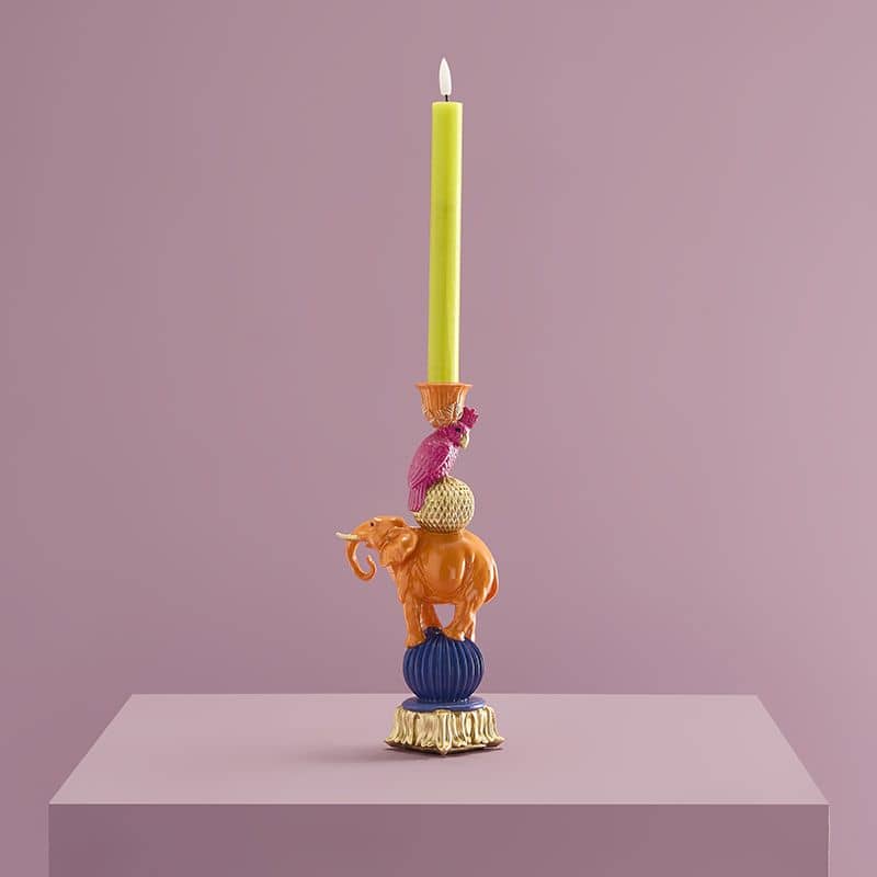 Orange elephant chandelier