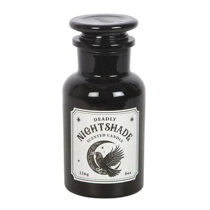 Bougie Apothicaire Gothique Belladone Mystique Corbeau