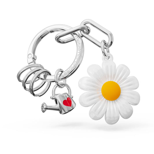 Daisy charm keychain