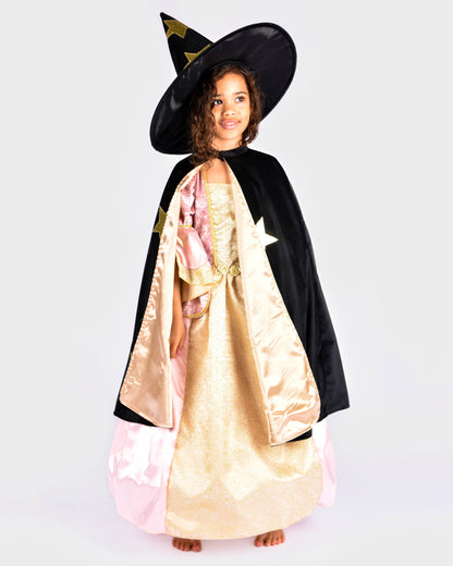 Black Velvet and Satin Cape Hat 3-8 years