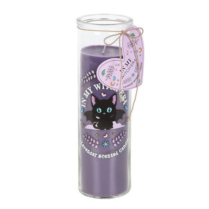 De moustaches et d'ailes Bougie en tube de lavande Bat Cat