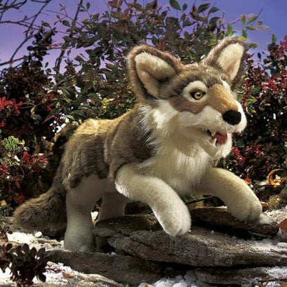 Marionnette à main Grey Wolf 2898/ Loup, gris Folkmanis réaliste