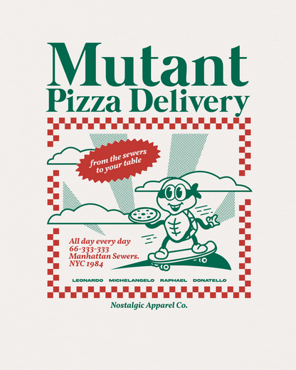 t shirt mutant pizza delivery nostalgic apparel