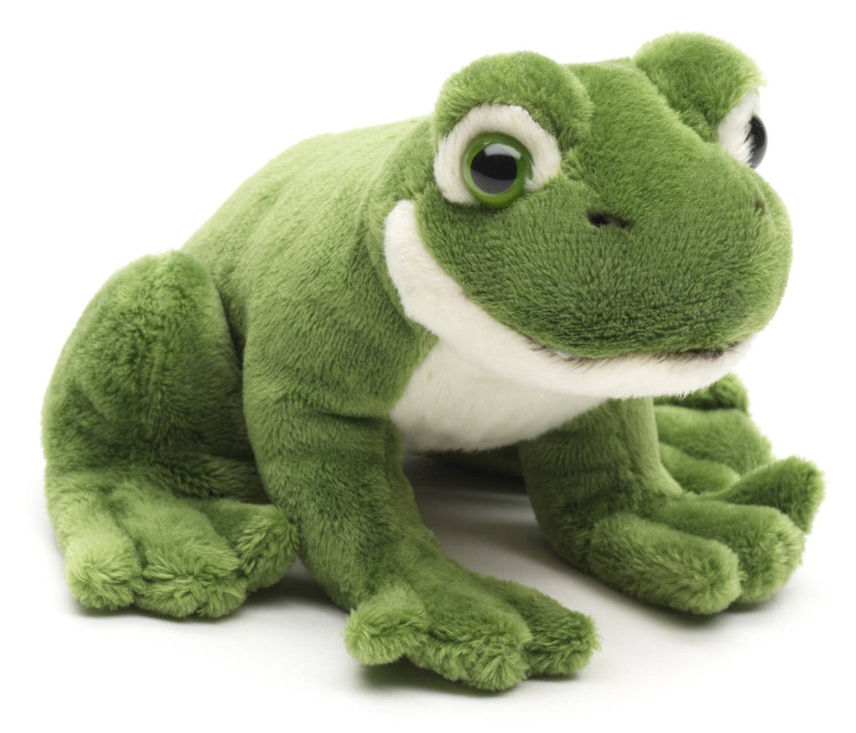 Peluche grenouille verte avec son