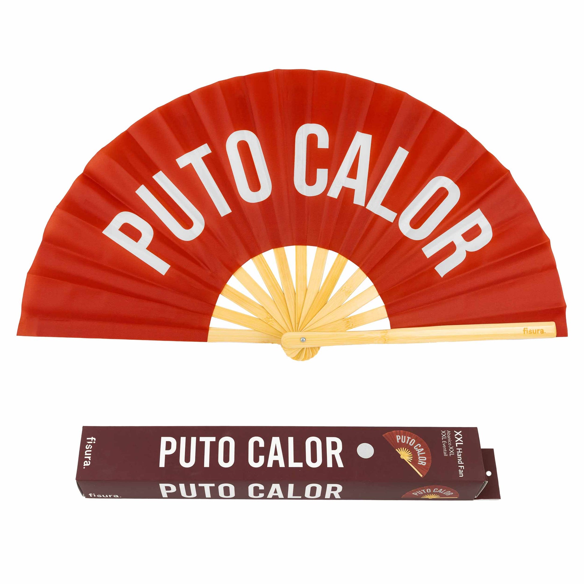 Éventail XXL « Puto calor » – Fisura