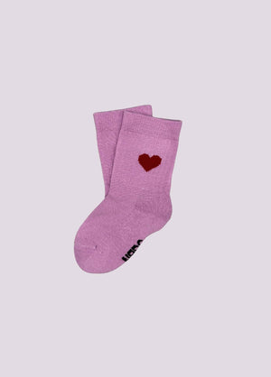 Calzini per neonati/bambini con cuore rosa
