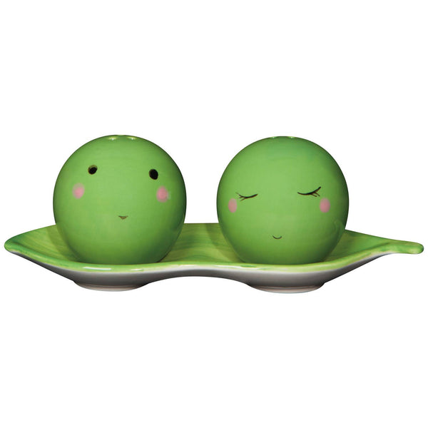 Salière et poivrière Funny Food Petits pois