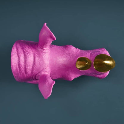 S/2 Rhinoceros Bookends, Magenta, 39.5 x 14.2 x 20.5 cm
