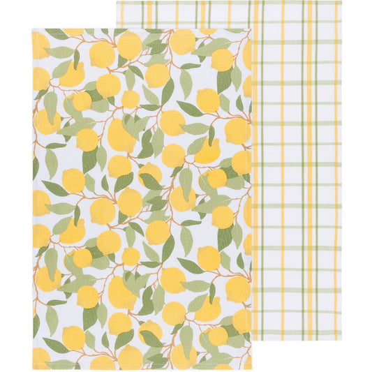 Set of 2 Lemons dish towels