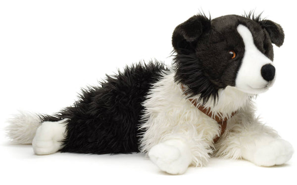 Peluche Border Collier Couché Uni Toys