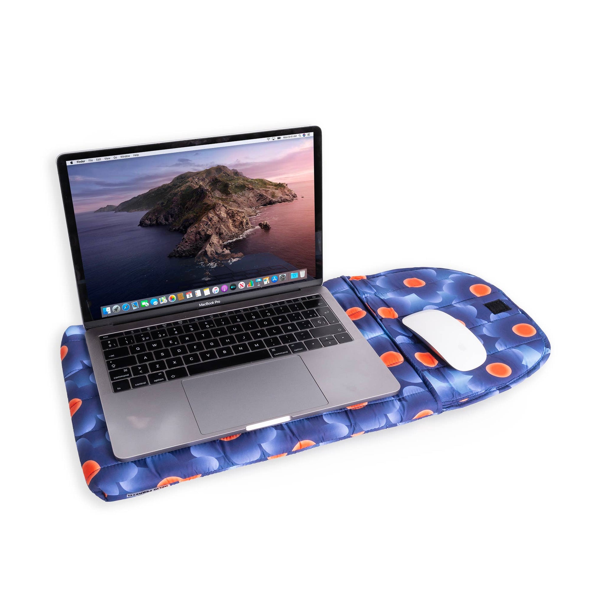 Housse D'ordinateur Portable Florale Gonflée Bleue Helio Ferretti Vue 3