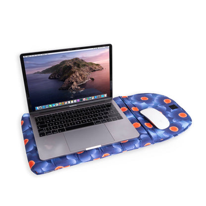 Housse D'ordinateur Portable Florale Gonflée Bleue Helio Ferretti Vue 3