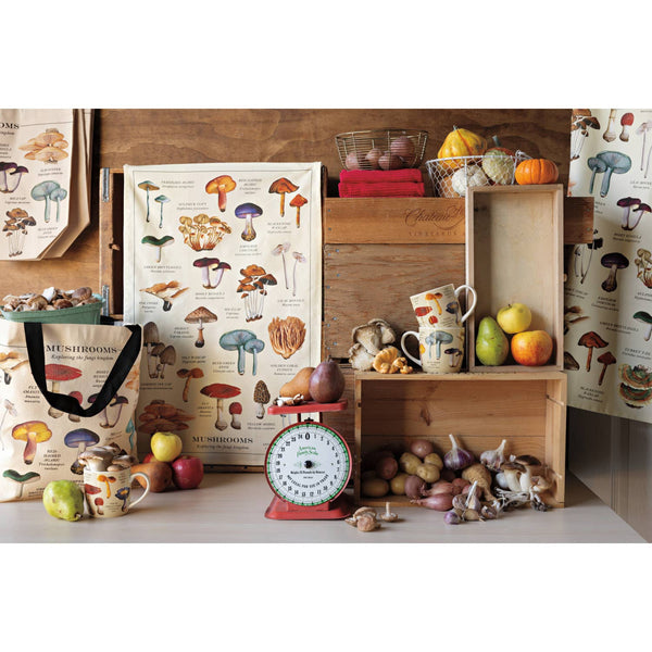 Mushroom pattern tea towel from Now Designs