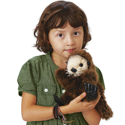 Marionnette à main Bébé loutre de mer 2960/ Bébé loutre de mer Folkmanis réaliste