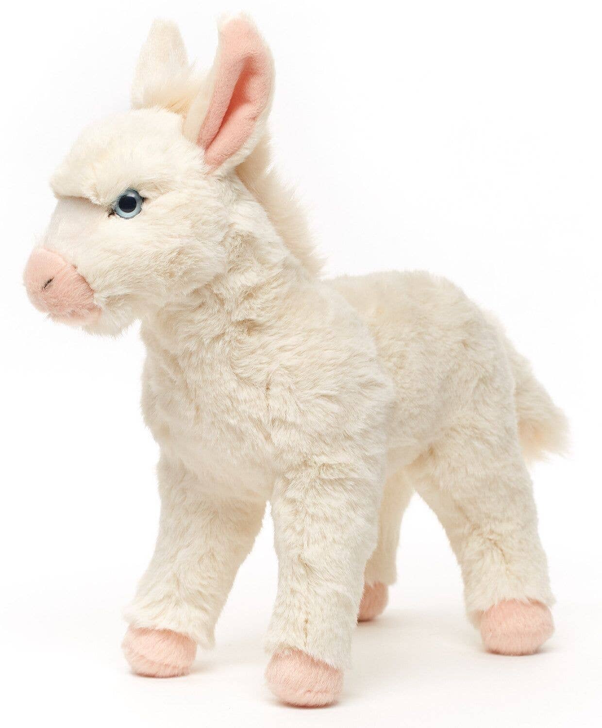 White baroque donkey, standing - 30 cm (height) - soft toy/plush
