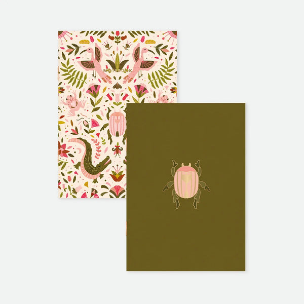 Pink Croco - Pocket Notebook A6 DUO
